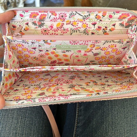 RARE Vera Bradley Rose Gold Accordian Style Wallet/Wristlet - Picture 8 of 12